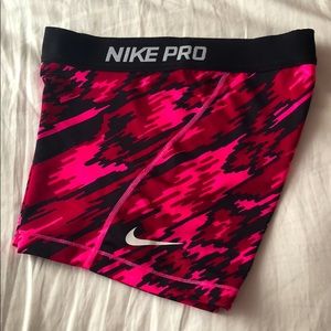 Pink Nike pro shorts